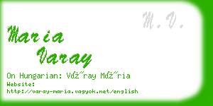 maria varay business card